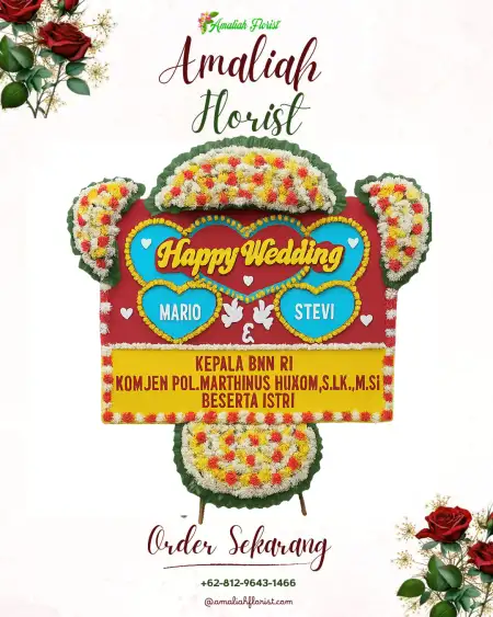 Papan Bunga Pernikahan Sindang Barang